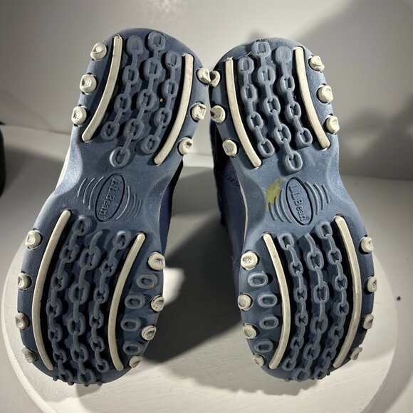 LL Bean Kids Boots Size 1 Rain Snow Winter Waterproof Warm Blue Duck Tread Calf - Picture 7 of 11